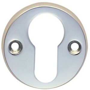 Loops 45mm Euro Profile Open Escutcheon 8mm Depth Polished Chrome Keyhole Cover Loops 45mm Euro Profile Open Escutcheon 8mm Depth Polished Chrome Keyhole Cover