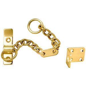 Loops Heavy Duty Door Security Chain 195.5mm Length Electro Brassed Door Restrictor Loops Heavy Duty Door Security Chain 195.5mm Length Electro Brassed Door Restrictor