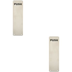 Loops 2x Push Engraved Door Finger Plate 300 x 75mm Satin Stainless Steel Push Plate Loops 2x Push Engraved Door Finger Plate 300 x 75mm Satin Stainless Steel Push Plate