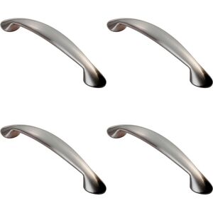 Loops 4x Flared Cabinet Pull Handle 165.5 x 23mm 128mm Fixing Centres Satin Nickel Loops 4x Flared Cabinet Pull Handle 165.5 x 23mm 128mm Fixing Centres Satin Nickel