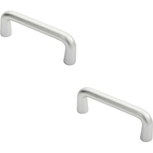 Loops 2x Rounded D Shaped Bar Handle 150 x 19mm Diameter Satin Anodised Aluminium Loops 2x Rounded D Shaped Bar Handle 150 x 19mm Diameter Satin Anodised Aluminium