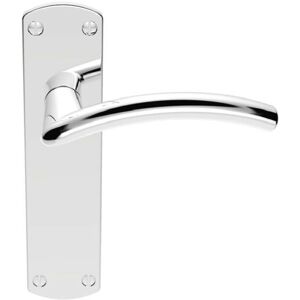 Loops Arched Lever on Latch Backplate Door Handle 170 x 42mm Polished Chrome Loops Arched Lever on Latch Backplate Door Handle 170 x 42mm Polished Chrome