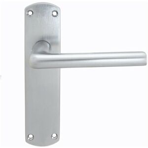 Loops Rounded Straight Bar Handle on Latch Backplate 170 x 42mm Satin Chrome Loops Rounded Straight Bar Handle on Latch Backplate 170 x 42mm Satin Chrome