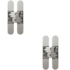 Loops 2x 100 x 22mm Adjustable Medium Duty Concealed Hinge Champagne Internal Door Loops 2x 100 x 22mm Adjustable Medium Duty Concealed Hinge Champagne Internal Door