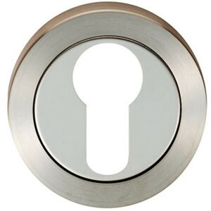 Loops Round Euro Profile Escutcheon 52mm Dia Concealed Fix Bright Satin Steel Loops Round Euro Profile Escutcheon 52mm Dia Concealed Fix Bright Satin Steel