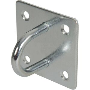 Loops 50mm Galvanised Steel Staple on Face Plate Wire Rope Lashing Cable Loop Mount Loops 50mm Galvanised Steel Staple on Face Plate Wire Rope Lashing Cable Loop Mount