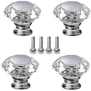 nuoshen nuosen 4 pcs Crystal Knobs, 40 mm Diamond Drawer Cabinet Door Pull Crystal Door nuoshen nuosen 4 pcs Crystal Knobs, 40 mm Diamond Drawer Cabinet Door Pull Crystal Door