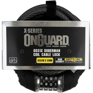 OnGuard X Doberman 8031 Combo Cable Lock - 185cm x 12mm Self-Coiling Steel Cable OnGuard X Doberman 8031 Combo Cable Lock - 185cm x 12mm Self-Coiling Steel Cable