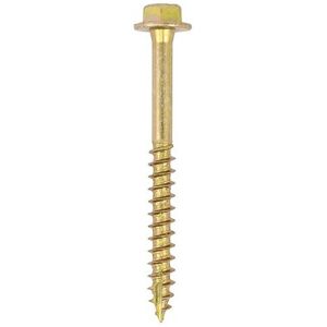 TIMCO 8100SCSYP Solo Coach Screws-Hex Flange-Gold-8.0 x 100-Bag of 4 TIMCO 8100SCSYP Solo Coach Screws-Hex Flange-Gold-8.0 x 100-Bag of 4