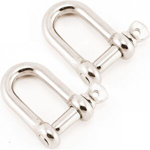 Loops 2x 5mm Stainless Steel D Shackles Wire Rope Chain Coupling Joiner Link Bolt Loops 2x 5mm Stainless Steel D Shackles Wire Rope Chain Coupling Joiner Link Bolt