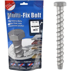 Timco Exterior Multi-Fix Hex Head Bolts - 10.0 x 60 (18 pack) Timco Exterior Multi-Fix Hex Head Bolts - 10.0 x 60 (18 pack)