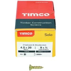 Timco - Solo - Gold - 4.5 x 20 - Screws Timco - Solo - Gold - 4.5 x 20 - Screws