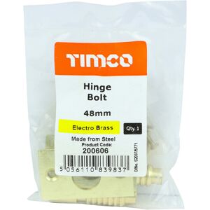 Timco Hinge Bolt Electro Brass - 48mm (1 Pack Bag) Timco Hinge Bolt Electro Brass - 48mm (1 Pack Bag)