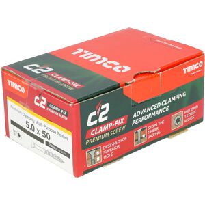 Timco C2 Clamp-Fix Multi-Purpose Premium Countersunk Gold Woodscrews 5.0 x 50mm Timco C2 Clamp-Fix Multi-Purpose Premium Countersunk Gold Woodscrews 5.0 x 50mm