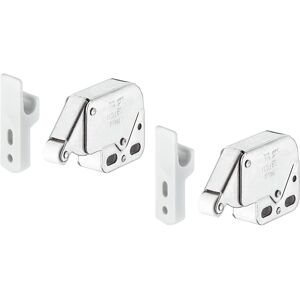 Hafele Mini Latch Automatic Spring Catch Nickel Plated (2 Pack) Hafele Mini Latch Automatic Spring Catch Nickel Plated (2 Pack)
