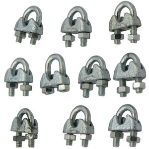 SecureFix Direct SFCOMG03: 10x 3mm Galvanised Wire Rope Grips DIN741 Bulldog Clips SecureFix Direct SFCOMG03: 10x 3mm Galvanised Wire Rope Grips DIN741 Bulldog Clips