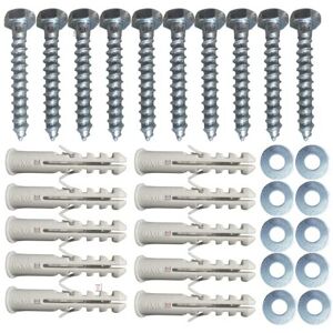 Inbrackets Value M8 x 50mm Masonry Brick Wall Fixing Screw Bolts with Plugs & Wa Inbrackets Value M8 x 50mm Masonry Brick Wall Fixing Screw Bolts with Plugs & Wa