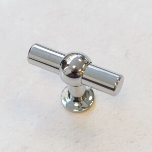 Handle & Home (14mm Diameter Pull) Polished Chrome T Bar Handle 160mm & Knob Pull Handle & Home (14mm Diameter Pull) Polished Chrome T Bar Handle 160mm & Knob Pull