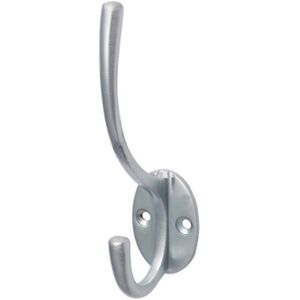 Timco Hat & Coat Hook Satin Chrome - 125 x 32mm (1 Pack Bag) Timco Hat & Coat Hook Satin Chrome - 125 x 32mm (1 Pack Bag)