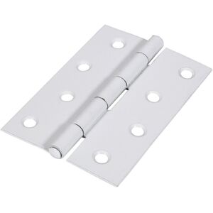 Timco Steel 1838 Pattern Fixed Pin Butt Hinge - 100 x 70 x 1.7mm (White) (2 Pack Timco Steel 1838 Pattern Fixed Pin Butt Hinge - 100 x 70 x 1.7mm (White) (2 Pack