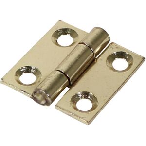 Timco Steel 1838 Pattern Fixed Pin Butt Hinge - 25 x 25 x 1.2mm (Electro Brass) Timco Steel 1838 Pattern Fixed Pin Butt Hinge - 25 x 25 x 1.2mm (Electro Brass)
