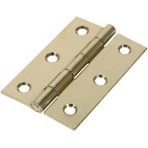 Timco Steel 1838 Pattern Fixed Pin Butt Hinge - 75 x 50 x 1.5mm (Electro Brass) Timco Steel 1838 Pattern Fixed Pin Butt Hinge - 75 x 50 x 1.5mm (Electro Brass)