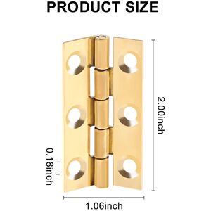 Jojomino 4 Pieces of Solid Brass Hip Hinge 5.1 cm Suitable for Cabinet Doors, Trunk Round Jojomino 4 Pieces of Solid Brass Hip Hinge 5.1 cm Suitable for Cabinet Doors, Trunk Round