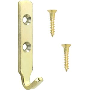 Taskar (PACK OF 2) Heavy Duty Brass J Hook for Pictures Mirrors etc & Screws 62mm Taskar (PACK OF 2) Heavy Duty Brass J Hook for Pictures Mirrors etc & Screws 62mm
