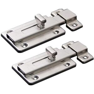 Tianfu Door Bolts, 2 Pieces Stainless Steel Latch Sliding Door Lock, Surface Mounted Sl Tianfu Door Bolts, 2 Pieces Stainless Steel Latch Sliding Door Lock, Surface Mounted Sl