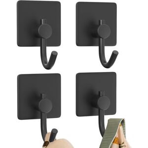 Tianfu 4 Pack Self Adhesive Hooks,Heavy Duty Stick On Wall and Door Hooks for Hanging,B Tianfu 4 Pack Self Adhesive Hooks,Heavy Duty Stick On Wall and Door Hooks for Hanging,B