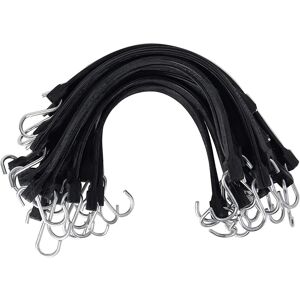Unbranded 20 Pack 15'' Adjustable Rubber Tarp Straps, EPDM Bungee Cords with Hooks, Ideal Unbranded 20 Pack 15'' Adjustable Rubber Tarp Straps, EPDM Bungee Cords with Hooks, Ideal