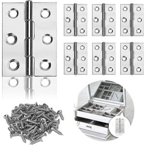 Unbranded 21pcs Hinge Stainless Steel Door Hinges With 6 Mounting Holes Small Door Hinges Unbranded 21pcs Hinge Stainless Steel Door Hinges With 6 Mounting Holes Small Door Hinges