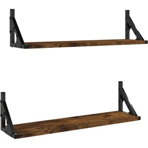 (smoked oak, 60 x 15 x 15.5 cm) vidaXL Wall Shelves Wall Rack Wall Mounted Shelf (smoked oak, 60 x 15 x 15.5 cm) vidaXL Wall Shelves Wall Rack Wall Mounted Shelf