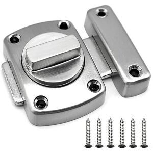 BuxiuGK 1Pcs Door Bolt Rotate Bolt Latch Gate Stainless Steel Lock with 6 Screws for Doo BuxiuGK 1Pcs Door Bolt Rotate Bolt Latch Gate Stainless Steel Lock with 6 Screws for Doo