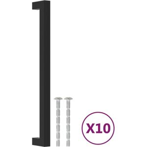 vidaXL Black Stainless Steel Cabinet Handles - 224 mm, 10 pcs. vidaXL Black Stainless Steel Cabinet Handles - 224 mm, 10 pcs.