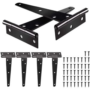 Tlily 6 Pack Heavy Duty Tee Hinge, 150mm 6 Inch T Hinge Metal Strap Tee Hinge with Scr Tlily 6 Pack Heavy Duty Tee Hinge, 150mm 6 Inch T Hinge Metal Strap Tee Hinge with Scr