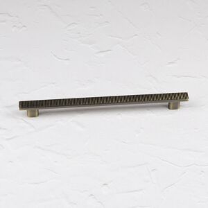 Handle & Home (192mm Handle ) Antique Brushed Brass Ribbed Matt Bar Cup Knob Handle & Home (192mm Handle ) Antique Brushed Brass Ribbed Matt Bar Cup Knob