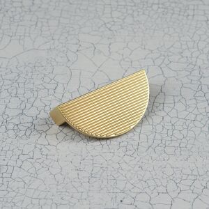 Handle & Home (64mm Ribbed Moon ) Satin Brushed Brass Ribbed Matt Bar Cup Moon Knob Handle & Home (64mm Ribbed Moon ) Satin Brushed Brass Ribbed Matt Bar Cup Moon Knob
