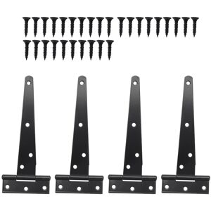 Tlily 4 PCS 6 Inch Heavy Duty Door Hinges T-Strap Tee Shed Hinge Gate Hinges for Woode Tlily 4 PCS 6 Inch Heavy Duty Door Hinges T-Strap Tee Shed Hinge Gate Hinges for Woode