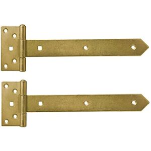 Screws City 200mm Gold Gate Hinge Tee Hinges for External Use On Gate Doors, Shed Doors and Screws City 200mm Gold Gate Hinge Tee Hinges for External Use On Gate Doors, Shed Doors and
