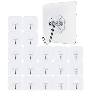JZK 20 Waterproof Heavy Duty self Adhesive Clear Hooks Load Bearing 10kg Plastic Str JZK 20 Waterproof Heavy Duty self Adhesive Clear Hooks Load Bearing 10kg Plastic Str