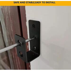 Unbranded 2 Pack Heavy Duty Steel Door Brackets For 2x4 Door, U-shape Security Bar Unbranded 2 Pack Heavy Duty Steel Door Brackets For 2x4 Door, U-shape Security Bar