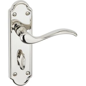 URBN Living (Polished Nickel Bathroom) Metal Lever Latch Door Handles Set Round Rose URBN Living (Polished Nickel Bathroom) Metal Lever Latch Door Handles Set Round Rose