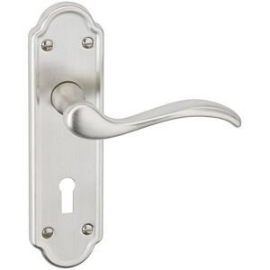 URBN Living (Satin Nickel Keyhole) Metal Lever Latch Door Handles Set Round Rose URBN Living (Satin Nickel Keyhole) Metal Lever Latch Door Handles Set Round Rose