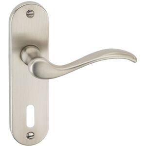 URBN Living (Satin Nickel Keyhole) Metal Lever Latch Door Handles Set Round Rose URBN Living (Satin Nickel Keyhole) Metal Lever Latch Door Handles Set Round Rose