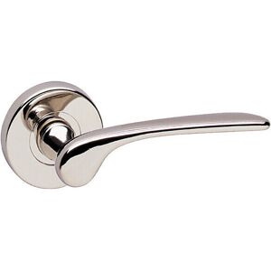URBN Living (Polished Nickel Rose) Como Metal Lever Latch Door Handles Set Round Rose URBN Living (Polished Nickel Rose) Como Metal Lever Latch Door Handles Set Round Rose