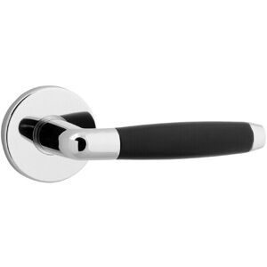 URBN Living (Polished Nickel Rose ) Metal Lever Latch Door Handles Set Round Rose URBN Living (Polished Nickel Rose ) Metal Lever Latch Door Handles Set Round Rose