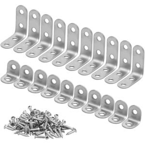 Gogerstar Right Angle Brackets, 20Pcs Stainless Steel Brackets Corner Braces, 90 Degree Br Gogerstar Right Angle Brackets, 20Pcs Stainless Steel Brackets Corner Braces, 90 Degree Br