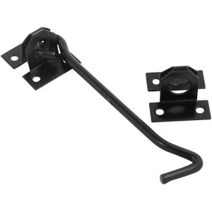 Dzina Wire Cabin Hook & Eye - Black for Shed Gate Door Latch Includes Screws Dzina Wire Cabin Hook & Eye - Black for Shed Gate Door Latch Includes Screws