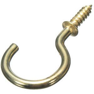 Fort Fasteners® Cup Hooks, Shouldered 19mm (3/4 Inch) Brassed Pack Of 100 Fort Fasteners® Cup Hooks, Shouldered 19mm (3/4 Inch) Brassed Pack Of 100